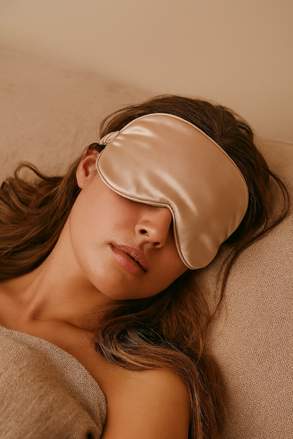 100% pure Silk Sleep Mask (Beige)