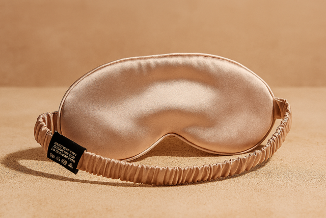 100% pure Silk Sleep Mask (Beige)