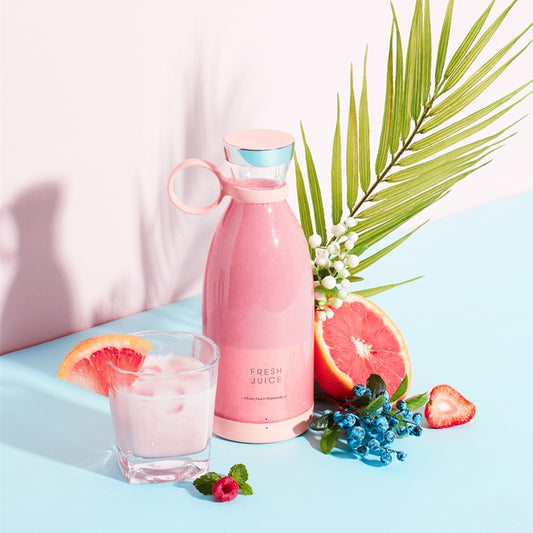 Portable Smoothie & Juice Blender - 350ml - Pink/White